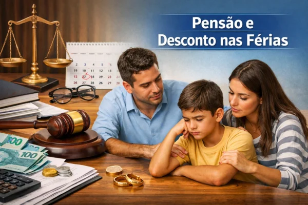 pensao e desconto nas ferias