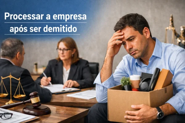 processar a empresa após ser demitido