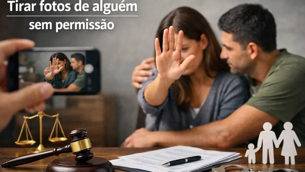 tirar fotos de alguém sem permissão
