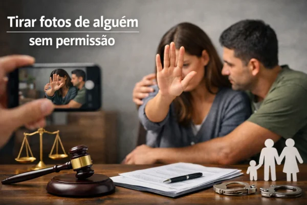 tirar fotos de alguém sem permissão