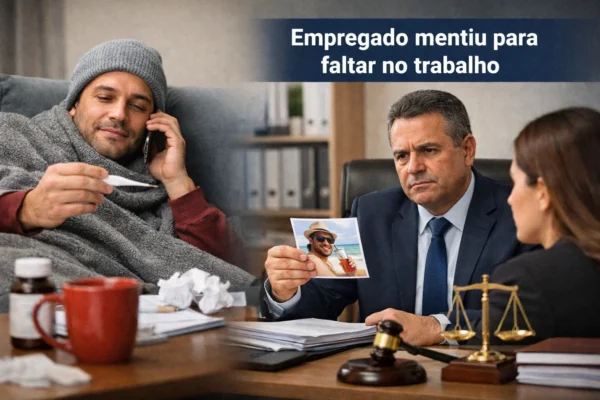 empregado mentiu para faltar no trabalho