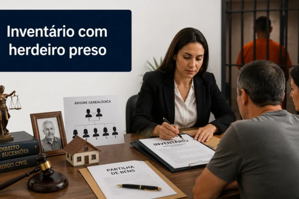 Inventário com herdeiro preso