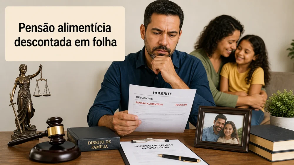 Pensão alimentícia descontada em folha