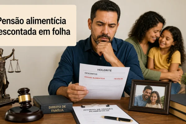 Pensão alimentícia descontada em folha