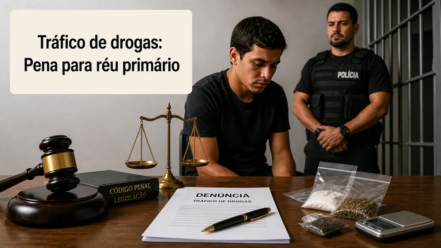 Tráfico de drogas pena para réu primário